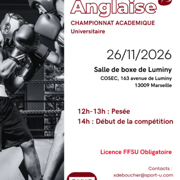 Boxe anglaise – Championnat académique Aix-Marseille